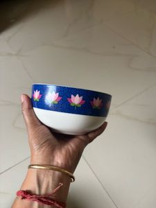 Decorative Lotus Print Bowl