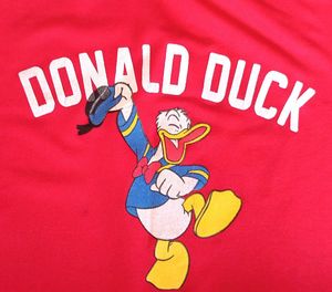 Donald Duck Graphic Long Sleeve Crop Top