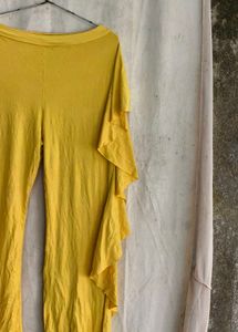 Flowy Yellow Wide Leg Pants