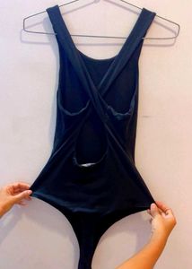 Sleek Black One-Piece Swimsuit (never worn)