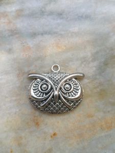Charming Silver Owl Pendant Charm