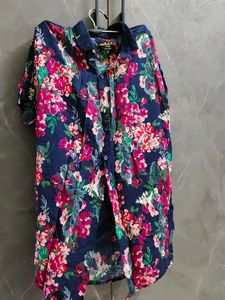Floral Print Button-Up Shirt