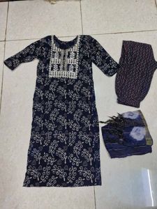 blue kurta set