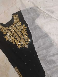 Elegant Black Kurta Set with Dupatta