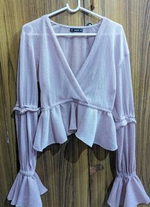 Elegant Lavender Wrap Top ( RESELL)