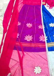#राजपूती पोशाक (हाफ प्योर )in Royal Blue कलर