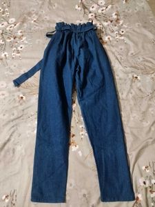High Waisted Denim Jeans with Belt