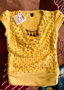New Cute Yellow Top &amp; Jeans Set
