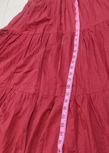 Party Wear Rust Embellished Ethnic Skirt