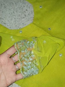 Stunning Yellow Embroidered Kurta Set