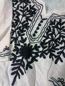 White Embroidered Kurta