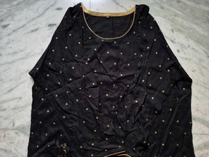 Black Printed Kurta Set