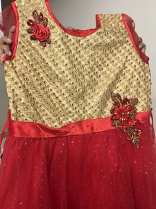 Beautiful Red &amp; Gold Gown