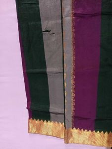 Elegant Striped Silk Saree
