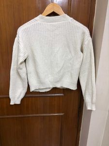 Twist-Front Knit Sweater