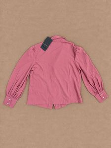 Chemistry Chic Pink Puff Sleeve Collared Blouse
