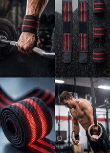 Black &amp; Red Striped Wristbands (Pair)