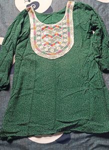 Green Printed Kurta💚