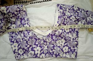 Floral Print Purple Blouse