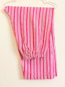 Vibrant Pink Floral Print Kurta Palazzo