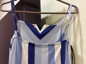 Blue Striped Jumpsuit