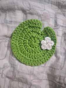 LilyPad and Pond Crochet Coasters