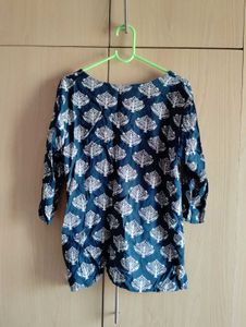 Stylish Blue Tree Print Kurti✨