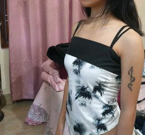 Stylish Camisole Top with Bamboo Print