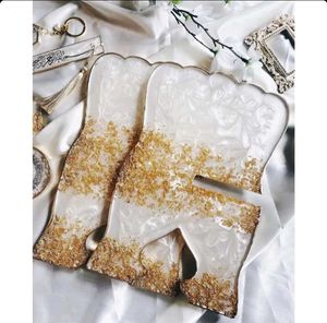 Elegant Resin Art Coasters with Pearls