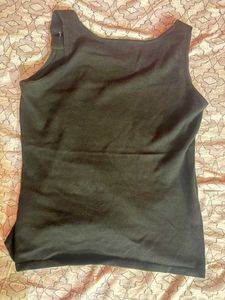 Black Buckle Strap Tank Top