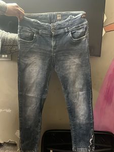 Ankle Length 32 Waist Stretchable Jeans