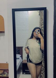 Cute Beige Graphic T-Shirt & Black Shorts Set