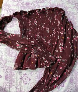 Floral Smocked Off-Shoulder Top