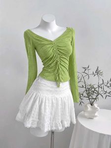 Ruched Front V-Neck Top