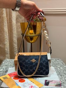 Coach Monogram Mini Bag with Pearls