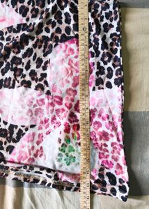 SHEIN One-Shoulder Floral Leopard Print Top