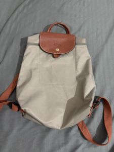 White Longchamp Backpack