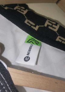 White Fendi Patterned Long Sleeve Tshrit