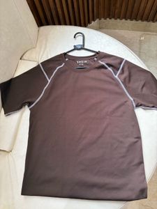 Men's Brown Athletic T-Shirt