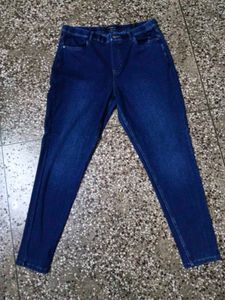 COLORS! Dark Blue High-Waisted Stretch Jeans (Size