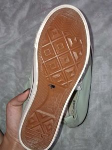Mint Green Lace-Up Sneakers