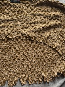 Brown Textured Cropped Top