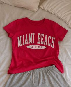 miami y2k crop fitted top