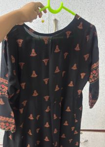 Black &amp; Red Ethnic Kurta Set