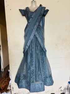 Stunning Grey Embroidered Lehenga Choli