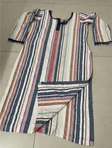 Striped Linen Top &amp; Pants Set