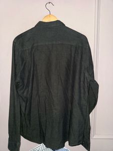 Old Money Dark Green Linen Shirt