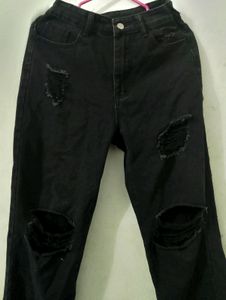 Ripped Straight Leg Jean's