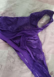 Sexy Purple Lace Thong