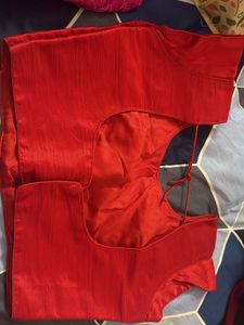 Elegant Red Readymade Saree Blouse